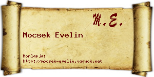 Mocsek Evelin névjegykártya